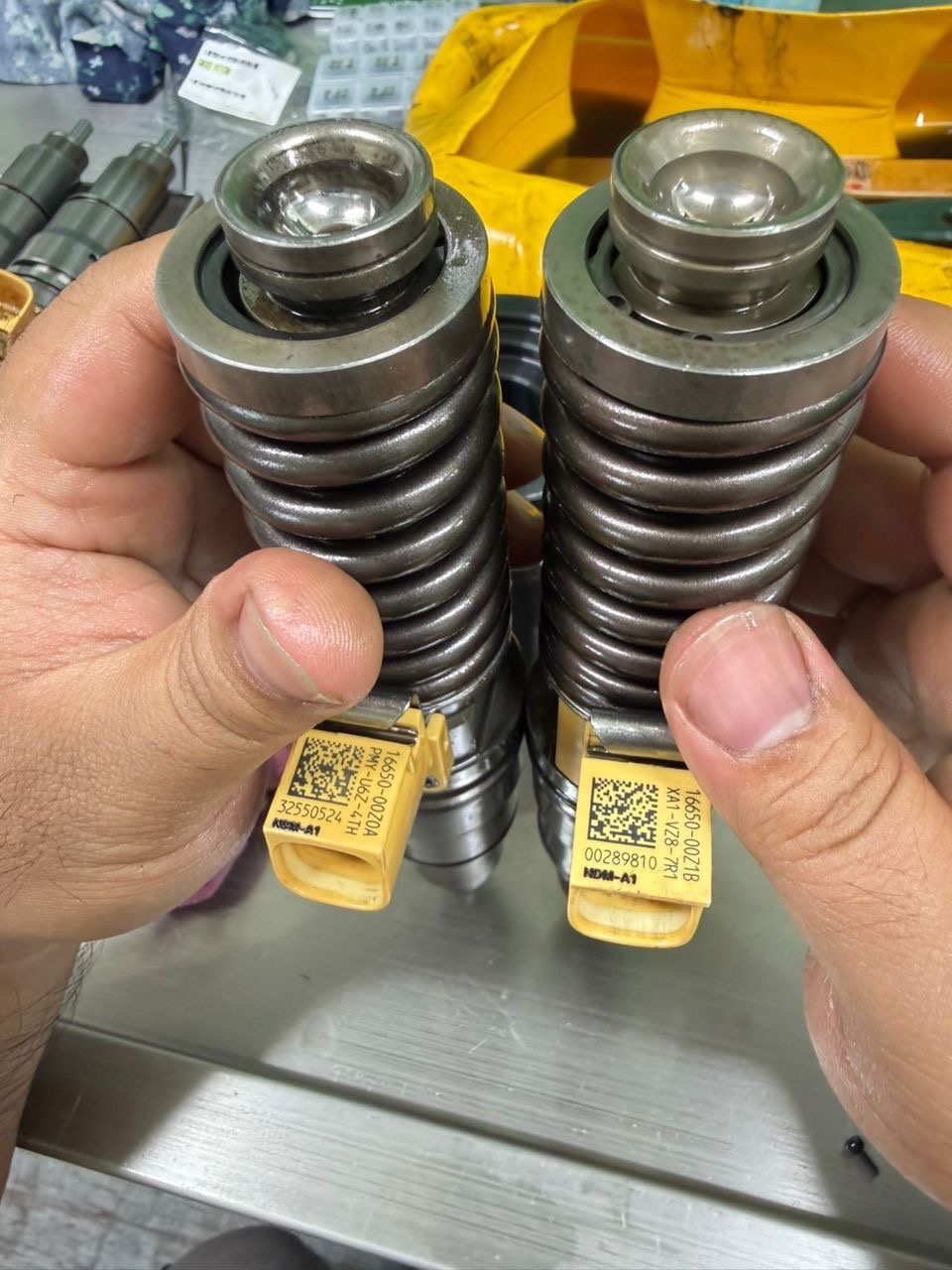 Injector component inspection